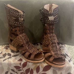 Gladiator inspired open with ankle boots